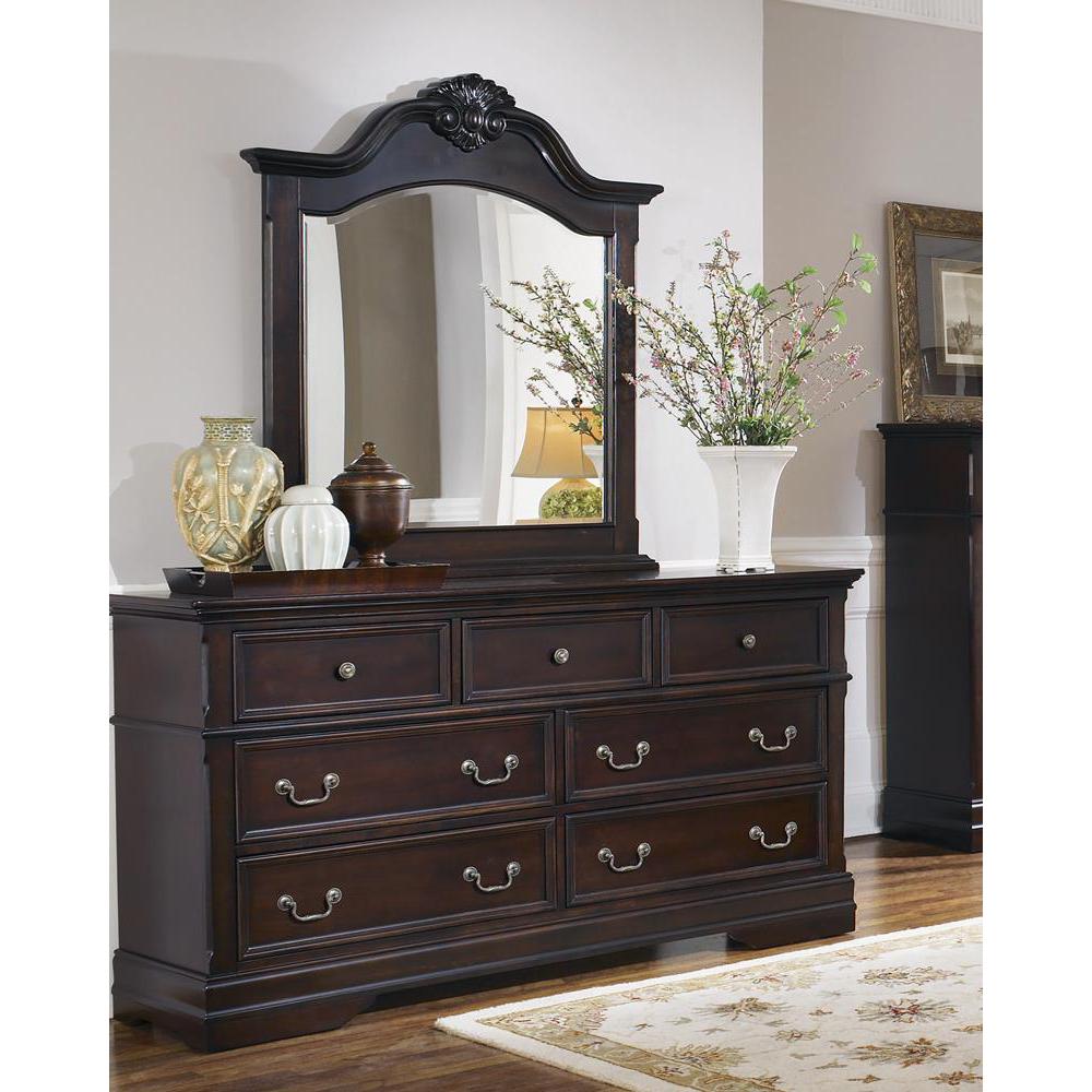 Cambridge Carved Dresser Mirror Cappuccino