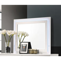 Felicity Dresser Mirror Glossy White with LED Light