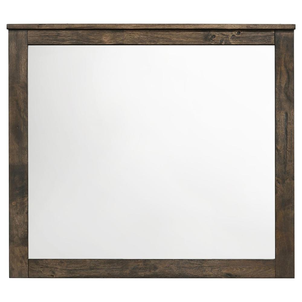 Woodmont Rectangle Dresser Mirror Rustic Golden Brown