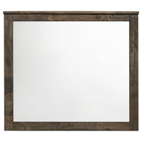 Woodmont Rectangle Dresser Mirror Rustic Golden Brown