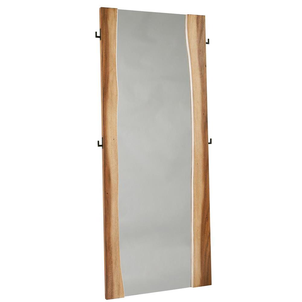 Winslow Standing Mirror Smokey Walnut and Coffee Bean