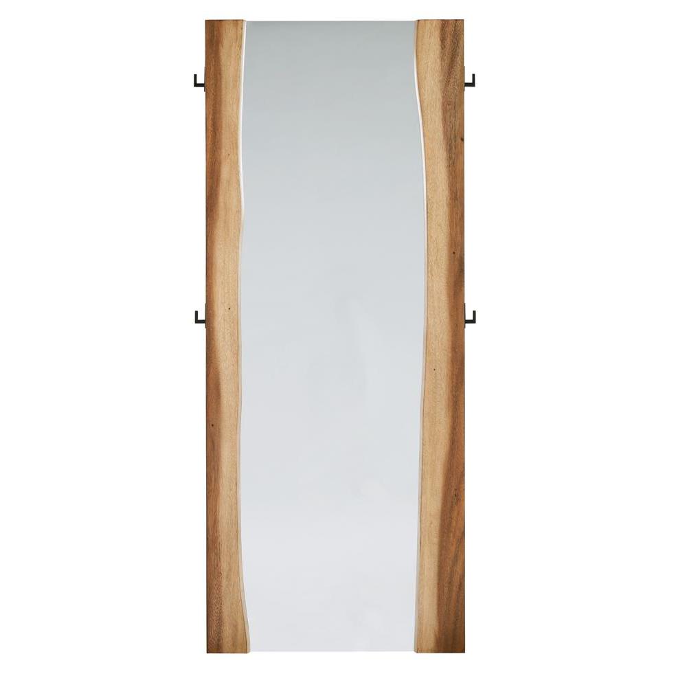 Winslow Standing Mirror Smokey Walnut and Coffee Bean