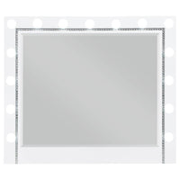 Eleanor White Rectangular Dresser Mirror with Light