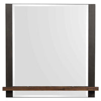 Azalia Dresser Mirror with Jewelry Tray Black and Walnut