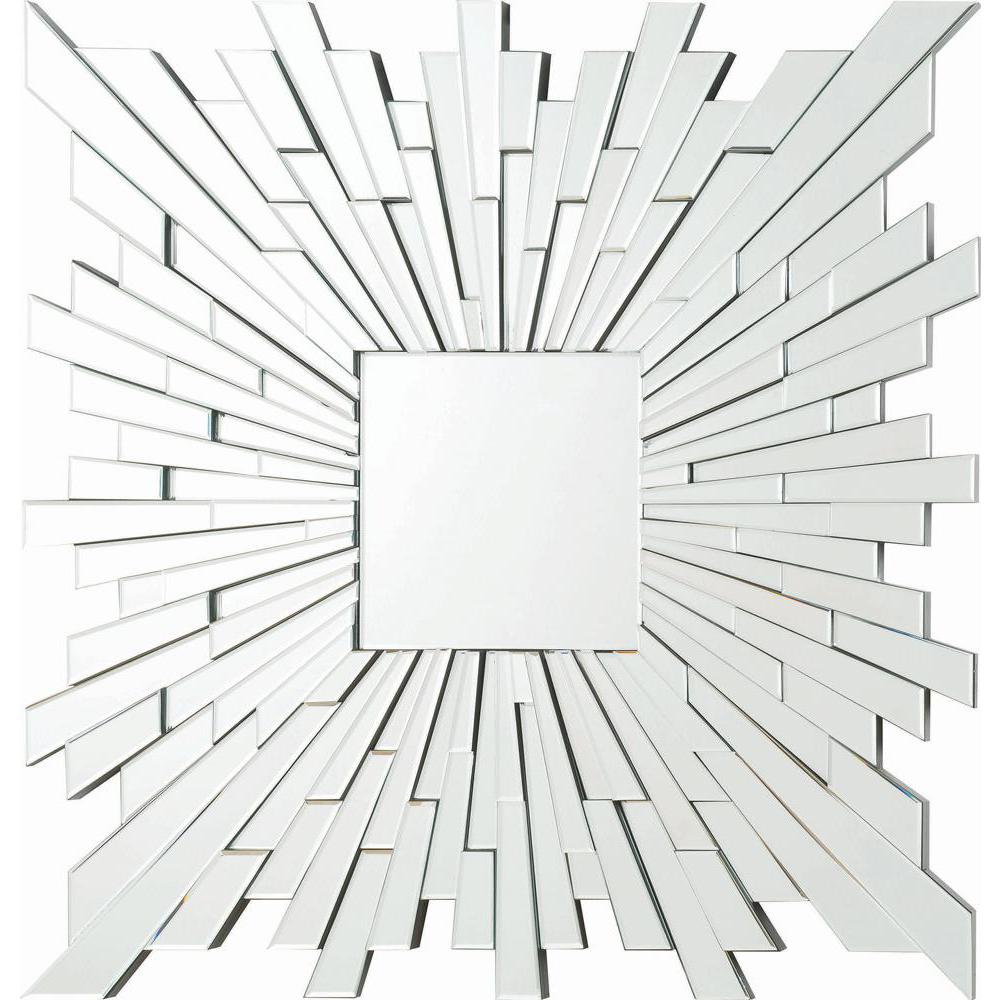 Brantley Square Sunburst Wall Mirror Silver