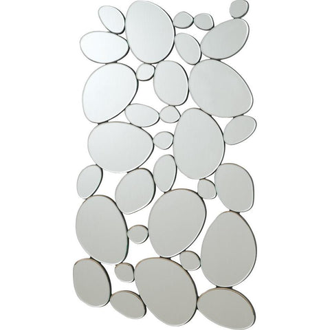 Topher Pebble-Shaped Decorative Mirror Silver