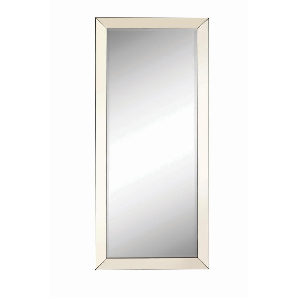 Barnett Rectangular Floor Mirror Silver