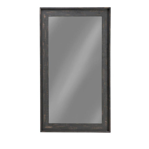 Cragen Rectangle Bold Contoured Frame Floor Mirror Brown