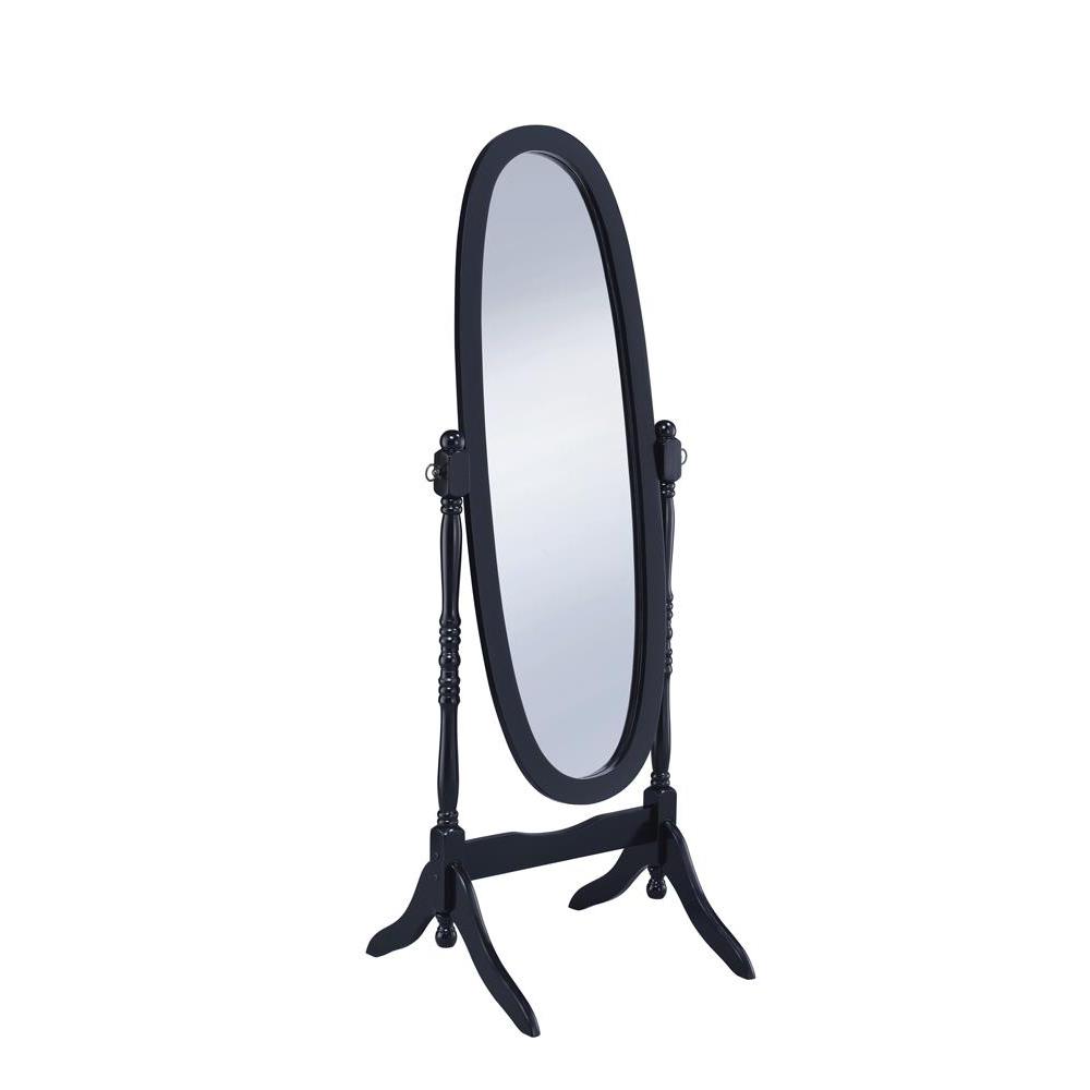 Foyet Oval Cheval Mirror Black