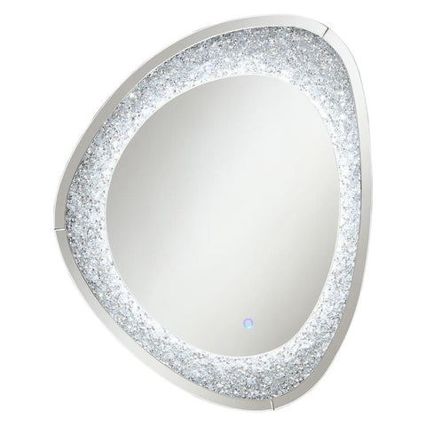 Mirage Acrylic Crystals Inlay Wall Mirror with LED Lights