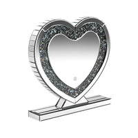 Euston Heart Shape Table Mirror Silver