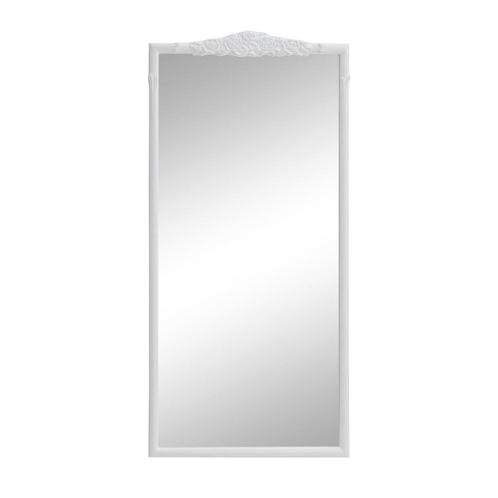 Sylvie French Provincial Rectangular Floor Mirror White