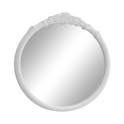 Sylvie French Provincial Round Wall Floor Mirror White