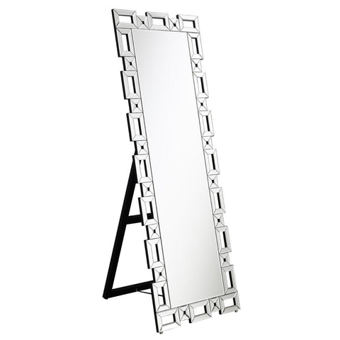 Tavin Geometric Frame Cheval Mirror