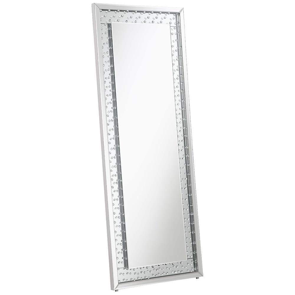 Yves Acrylic Crystal Inlay Floor Mirror