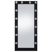 Zayan Full Length Floor Mirror With Lighting Black High Gloss