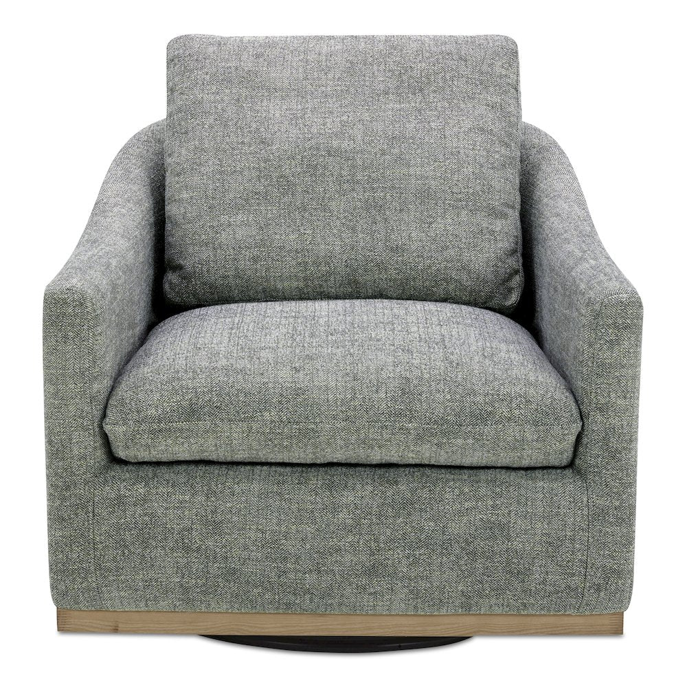 Linden Swivel Chair Slated Moss