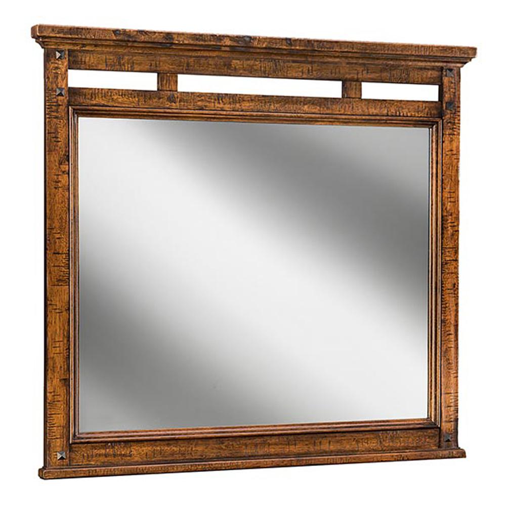 Mirror, Landscape in Vintage Acacia