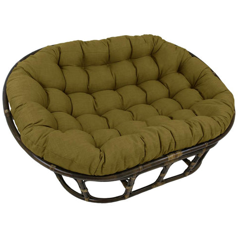 Rattan Double Papasan Chair with Outdoor Cushion