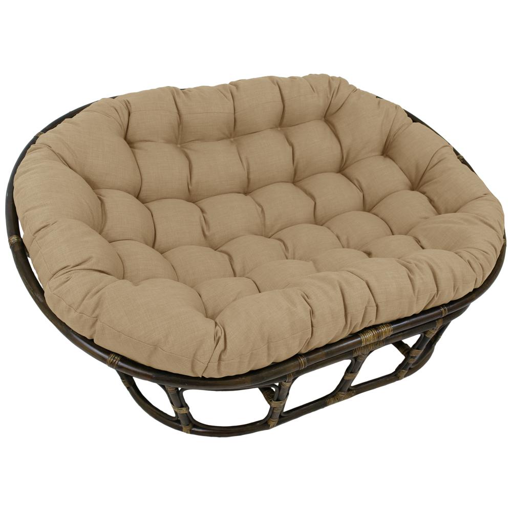 Rattan Double Papasan Chair with Outdoor Cushion