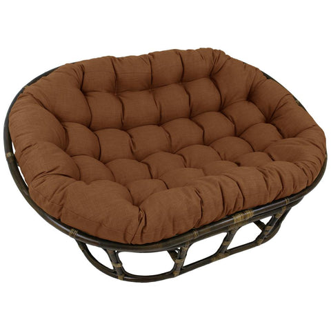 Rattan Double Papasan Chair with Outdoor Cushion