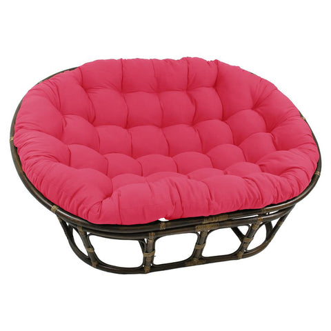 Rattan Double Papasan  Chair with Twill Cushion