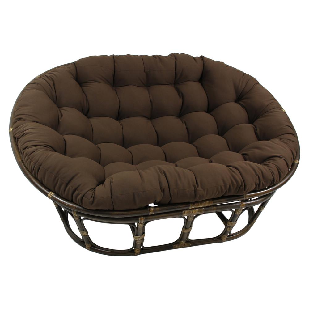 Rattan Double Papasan  Chair with Twill Cushion