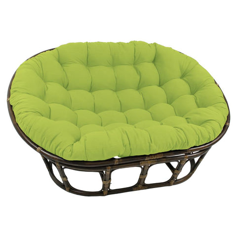 Rattan Double Papasan  Chair with Twill Cushion