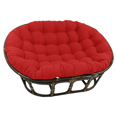 Rattan Double Papasan  Chair with Twill Cushion