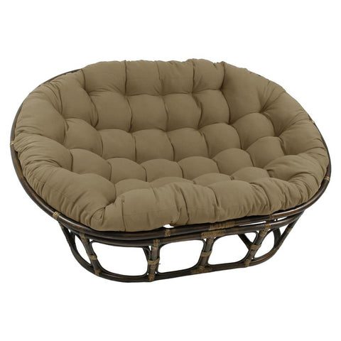 Rattan Double Papasan  Chair with Twill Cushion