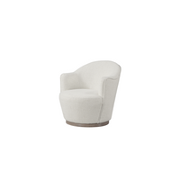 Upholstered Fabric Club Chair With Swivel