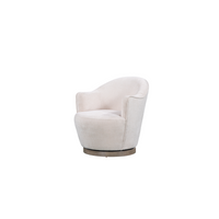 Upholstered Fabric Club Chair With Swivel