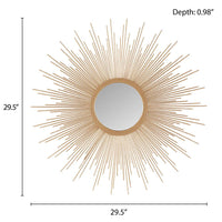 Sunburst Wall Decor Mirror 29.5"D