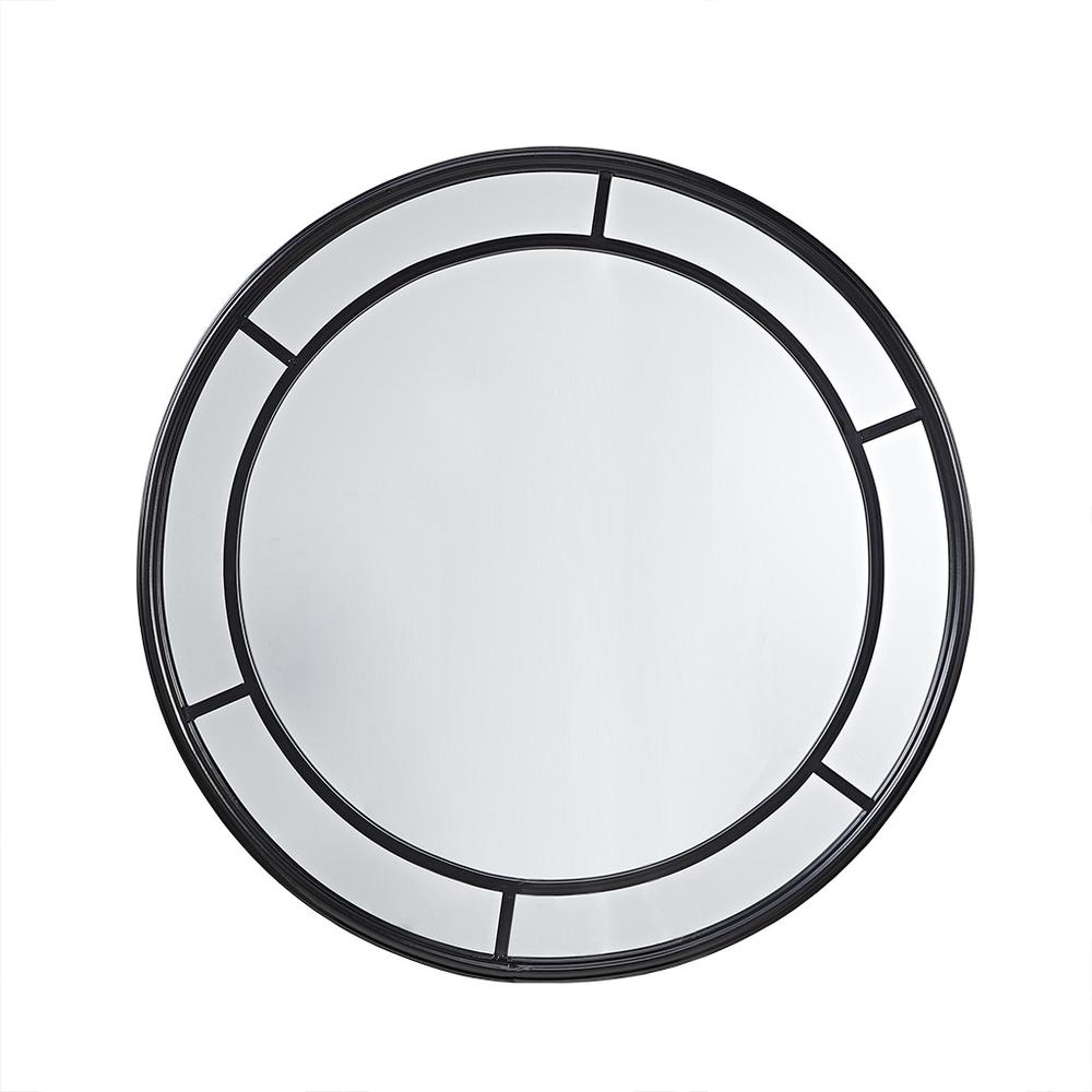 Black Round Wall Mirror 36"