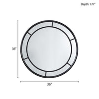 Black Round Wall Mirror 36"