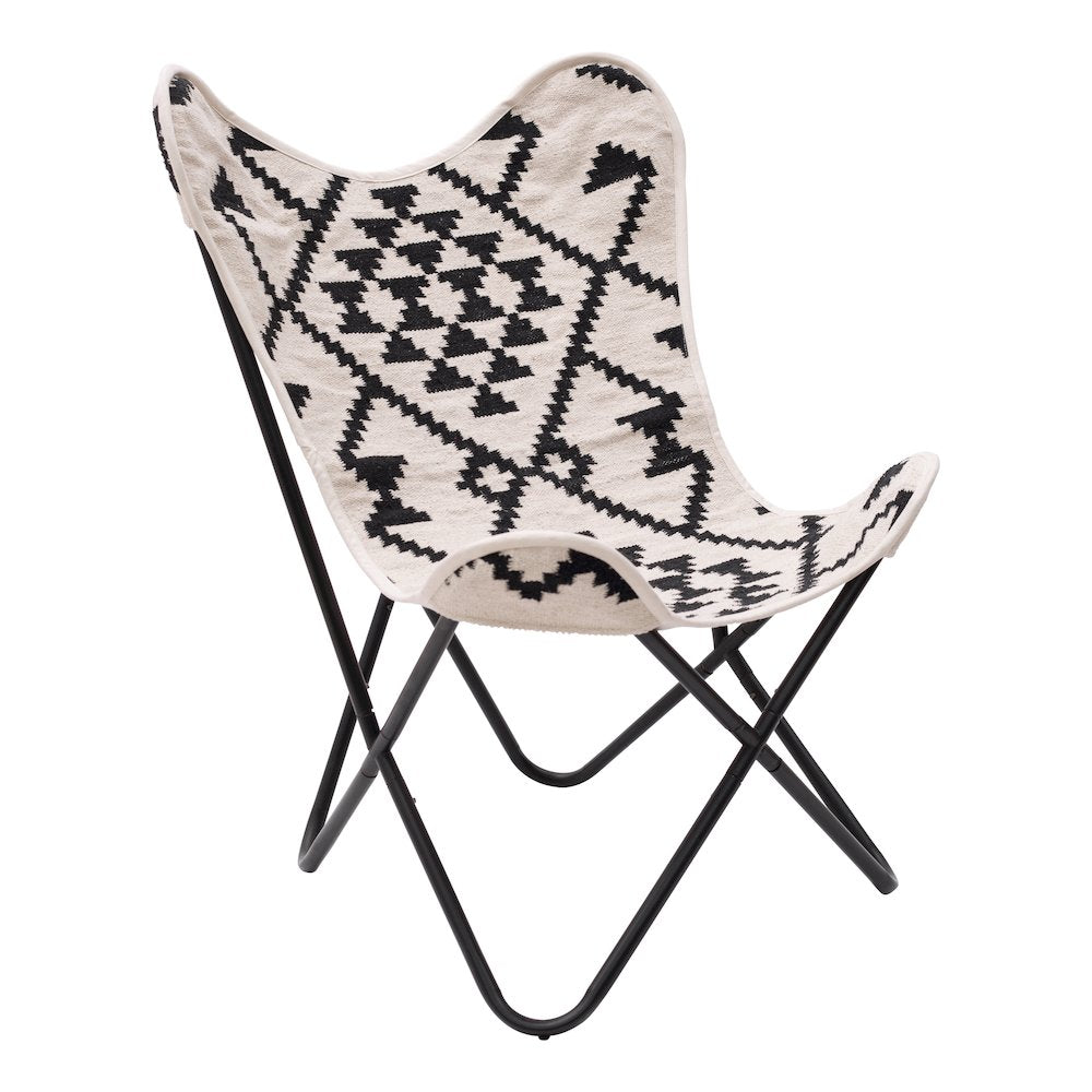 Rabat Accent Chair Beige & Black