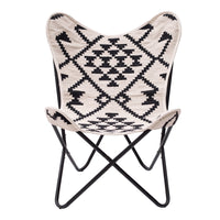 Rabat Accent Chair Beige & Black