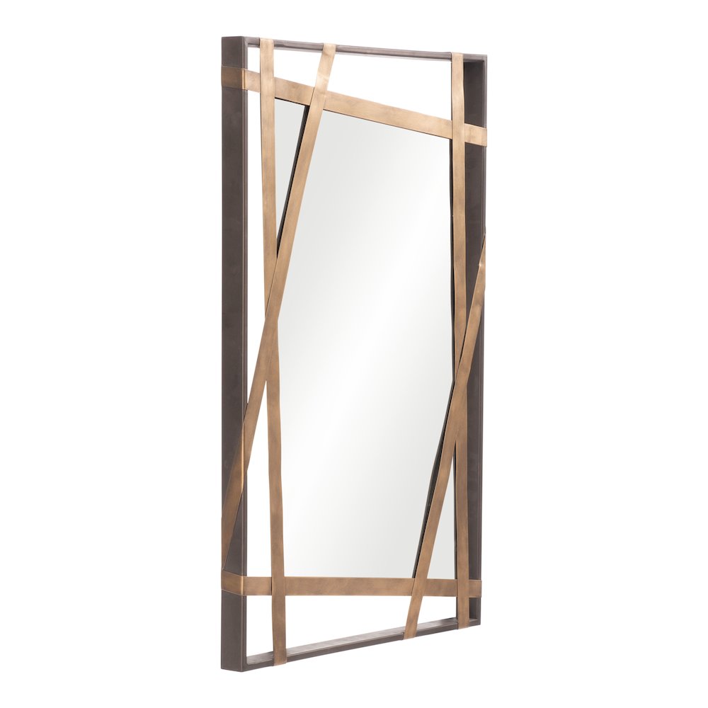 Tolix Mirror Antique Gold & Black