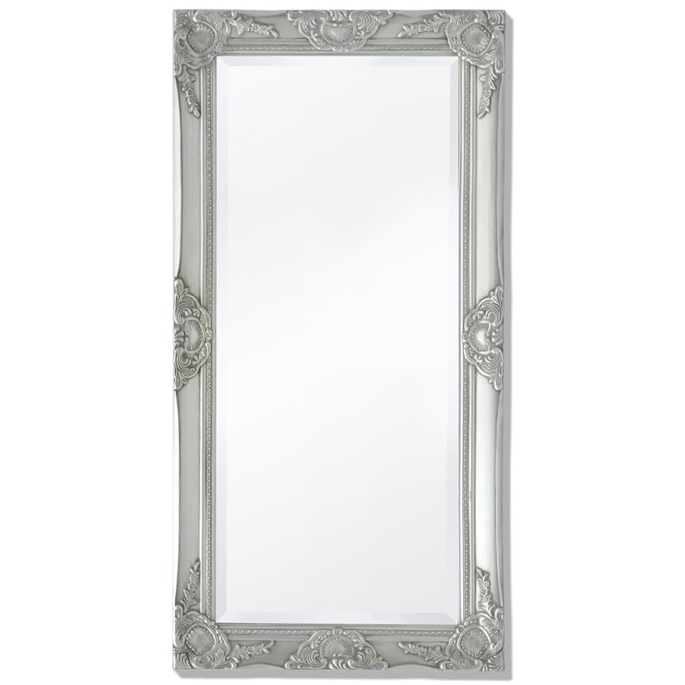 vidaXL Wall Mirror Baroque Style 39.4"x19.7" Silver, 243681