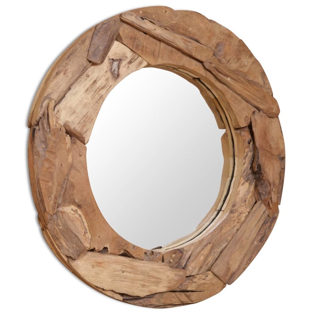 Decorative Mirror Teak 31.4" Round