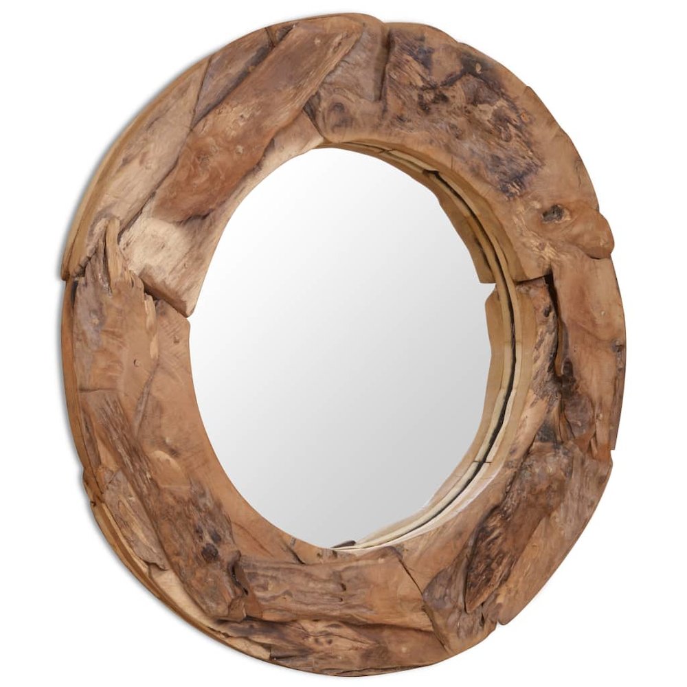 Decorative Mirror Teak 31.4" Round