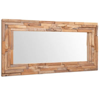 vidaXL Decorative Mirror Teak 47.2"x23.6" Rectangular, 244564