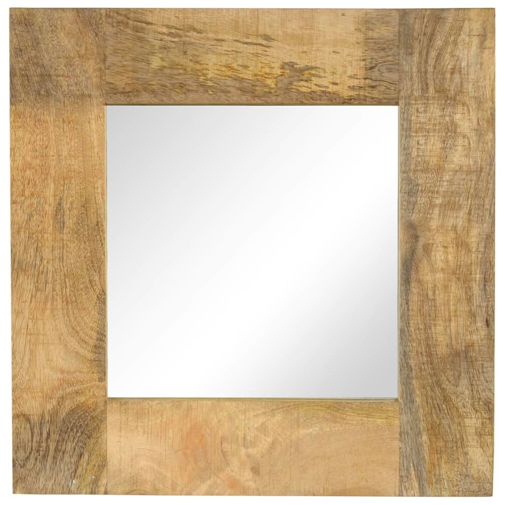 vidaXL Mirror Solid Mango Wood 19.7"x19.7"