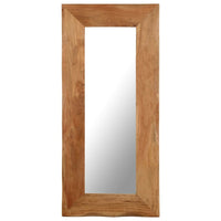 vidaXL Cosmetic Mirror 19.7"x43.3" Solid Acacia Wood, 246269