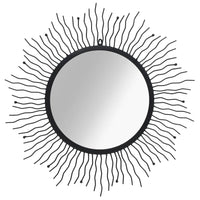 vidaXL Wall Mirror Sunburst 31.4" Black, 245924