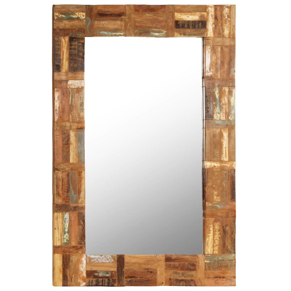 vidaXL Wall Mirror Solid Reclaimed Wood 23.6"x35.4", 246418