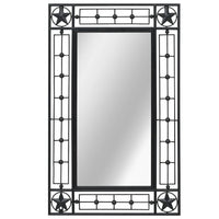 vidaXL Garden Wall Mirror Rectangular 19.6"x31.4" Black, 275613