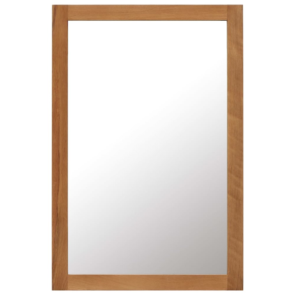 vidaXL Mirror 23.6"x35.4" Solid Oak Wood, 247457