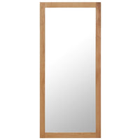 vidaXL Mirror 19.6"x55.1" Solid Oak Wood, 247459