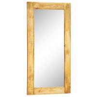 Solid Wood Framed Rectangle Wall Mirror 47.2"x23.6", 241089